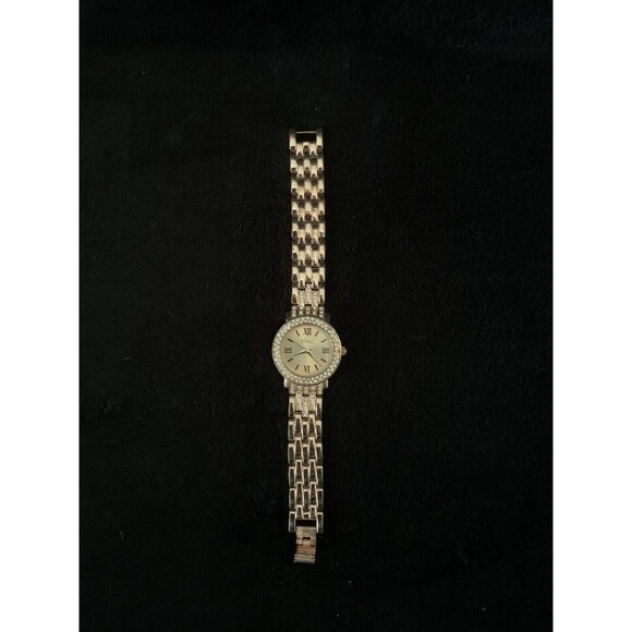 Watch Rose Gold Tone Rhinestone Bezel Kim Rogers Womens Ladies - NEW BATTERY - Picture 2 of 6